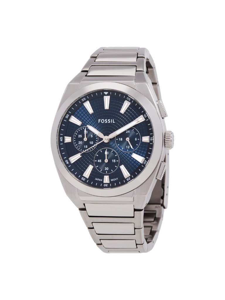 Nwt Fossil Everett Chronograph Quartz Blue Dial Men's Watch